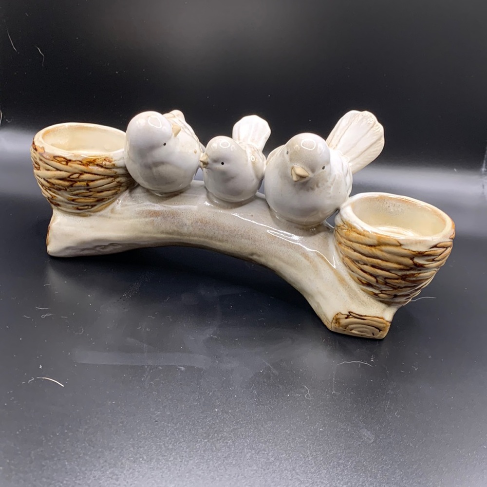 Yankee Candle 3 birds on a log votive holder